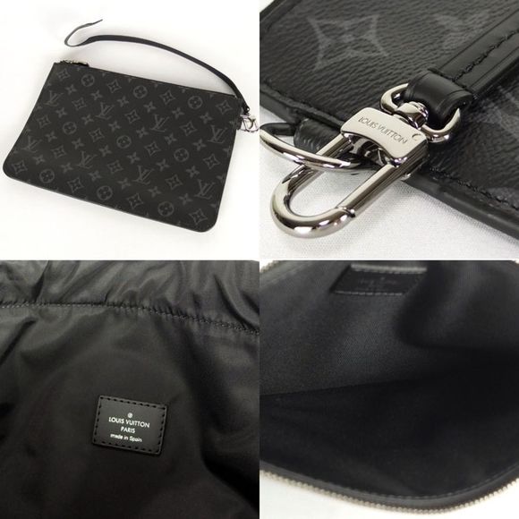 Louis Vuitton Monogram Eclipse Cabas Light Shoulder Bag Black - Picture 7 of 7